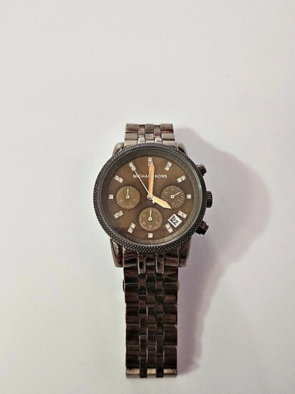 Michael Kors Ritz Chronograph Brown IP Stainless Steel Watch & Gold Watch